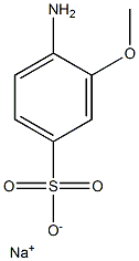 4-Amino-3-methoxybenzenesulfonic acid sodium salt Structure