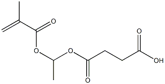 こはく酸水素1-(メタクリロイルオキシ)エチル 化学構造式