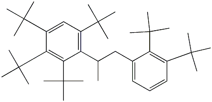 2-(2,3,4,6-Tetra-tert-butylphenyl)-1-(2,3-di-tert-butylphenyl)propane,,结构式