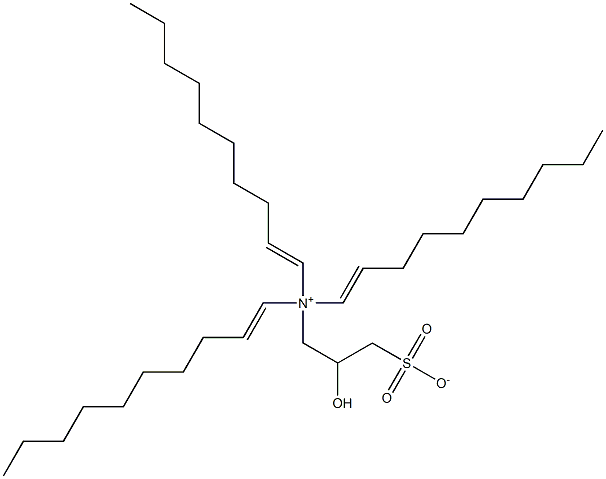 N,N-ジ(1-デセニル)-N-(2-ヒドロキシ-3-スルホナトプロピル)-1-デセン-1-アミニウム 化学構造式