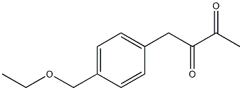 1-(p-エトキシメチルフェニル)-2,3-ブタンジオン 化学構造式