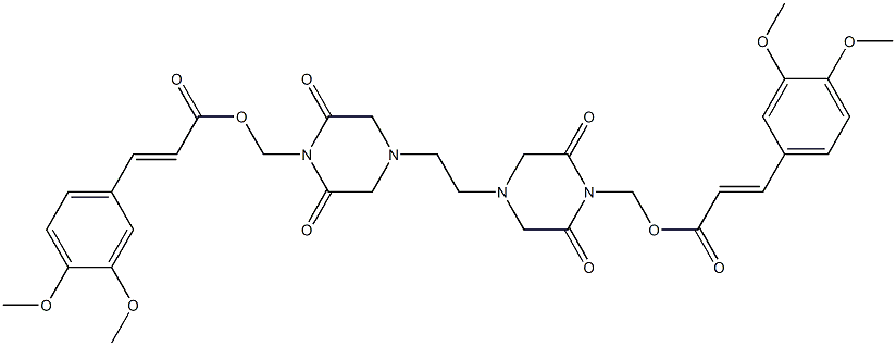 4,4'-Ethylenebis(2,6-dioxopiperazine-1-methanol)bis[3-(3,4-dimethoxyphenyl)acrylate]