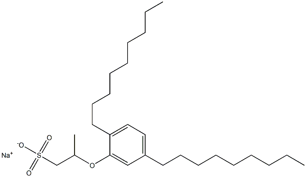 2-(2,5-Dinonylphenoxy)propane-1-sulfonic acid sodium salt 结构式