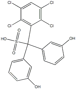 (2,3,5,6-Tetrachlorophenyl)bis(3-hydroxyphenyl)methanesulfonic acid Structure