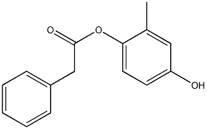 フェニル酢酸4-ヒドロキシ-2-メチルフェニル 化学構造式