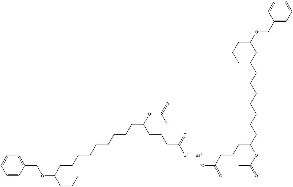 Bis(15-benzyloxy-5-acetyloxystearic acid)barium salt Structure