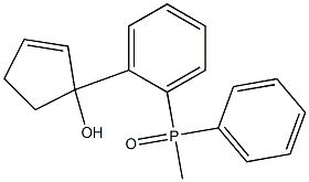 (1-Hydroxy-2-cyclopenten-1-yl)methyldiphenylphosphine oxide 结构式