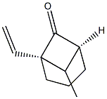 (1S,5S)-1-エテニル-7-メチルビシクロ[3.1.1]ヘプタン-6-オン 化学構造式