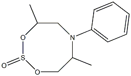 5,6,7,8-Tetrahydro-4,7-dimethyl-6-(phenyl)-4H-1,3,2,6-dioxathiazocine 2-oxide Struktur