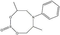 5,6,7,8-Tetrahydro-4,7-dimethyl-6-(phenyl)-4H-1,3,2,6-dioxathiazocine 2-oxide Structure