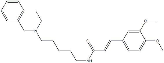 N-[5-(Ethylbenzylamino)pentyl]-3-(3,4-dimethoxyphenyl)acrylamide,,结构式