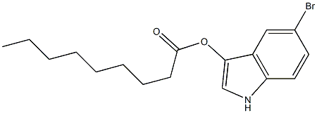 Nonanoic acid 5-bromo-1H-indol-3-yl ester Structure