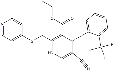  5-Cyano-1,4-dihydro-6-methyl-2-[(4-pyridinylthio)methyl]-4-(2-trifluoromethylphenyl)pyridine-3-carboxylic acid ethyl ester