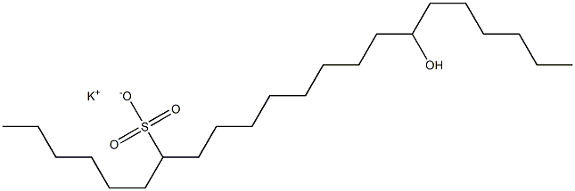 16-Hydroxydocosane-7-sulfonic acid potassium salt Struktur