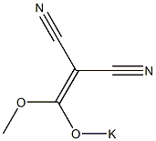 2-[Methoxy(potassiooxy)methylene]malononitrile,,结构式