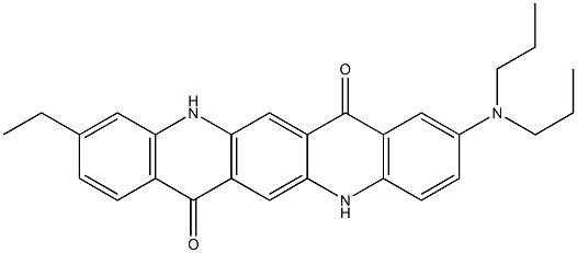 2-(Dipropylamino)-10-ethyl-5,12-dihydroquino[2,3-b]acridine-7,14-dione,,结构式