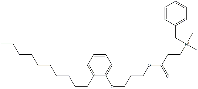 N,N-Dimethyl-N-benzyl-N-[2-[[3-(2-decylphenyloxy)propyl]oxycarbonyl]ethyl]aminium Struktur