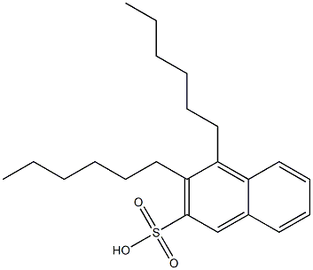 3,4-Dihexyl-2-naphthalenesulfonic acid Struktur