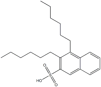 3,4-Dihexyl-2-naphthalenesulfonic acid,,结构式