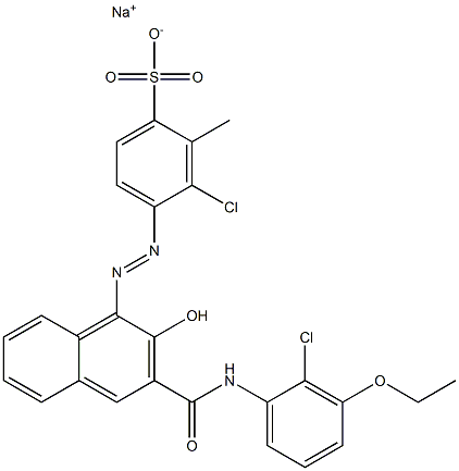 3-Chloro-2-methyl-4-[[3-[[(2-chloro-3-ethoxyphenyl)amino]carbonyl]-2-hydroxy-1-naphtyl]azo]benzenesulfonic acid sodium salt