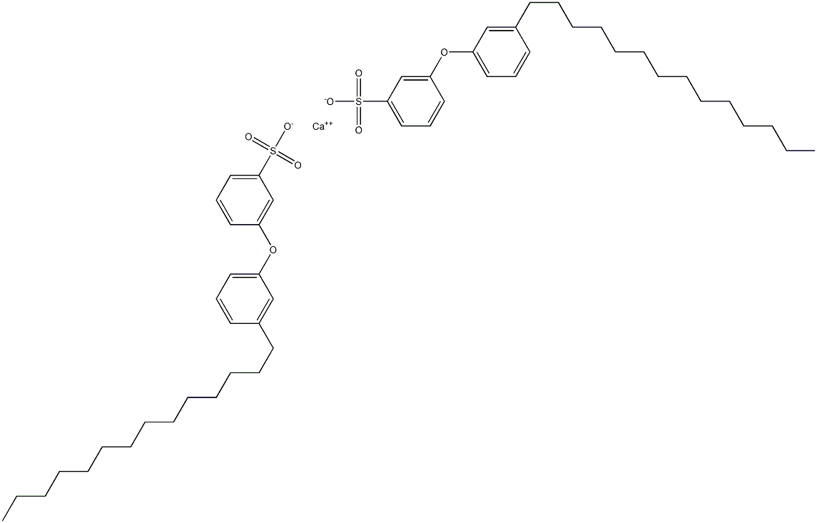 ビス[3-(3-テトラデシルフェノキシ)ベンゼンスルホン酸]カルシウム 化学構造式