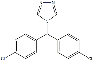 4-[Bis(4-chlorophenyl)methyl]-4H-1,2,4-triazole 结构式