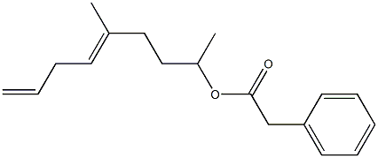 Phenylacetic acid 1,4-dimethyl-4,7-octadienyl ester,,结构式