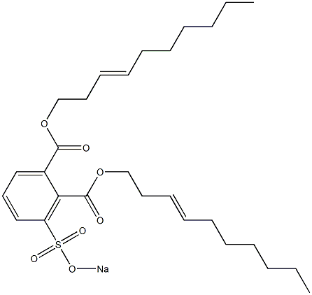 3-(Sodiosulfo)phthalic acid di(3-decenyl) ester Struktur