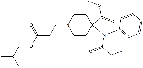 4-Methoxycarbonyl-4-(N-phenyl-N-propanoylamino)piperidine-1-propionic acid 2-methylpropyl ester,,结构式