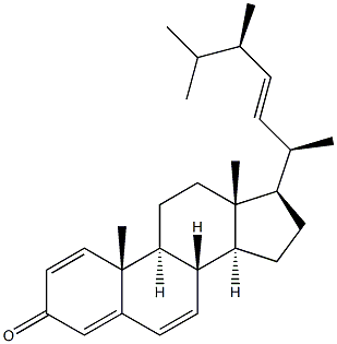 Ergosta-1,4,6,22-tetren-3-one Structure