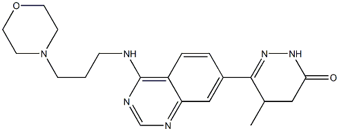 4,5-Dihydro-5-methyl-6-[4-(3-morpholinopropylamino)quinazolin-7-yl]pyridazin-3(2H)-one Structure