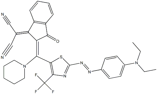 [[2,3-Dihydro-3-oxo-2-[piperidino[4-(trifluoromethyl)-2-[[4-(diethylamino)phenyl]azo]thiazol-5-yl]methylene]-1H-inden]-1-ylidene]malononitrile