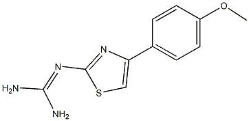 2-[4-(4-Methoxyphenyl)thiazole-2-yl]guanidine Struktur