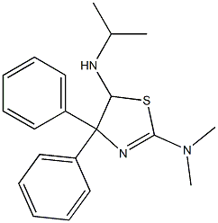 2-(Dimethylamino)-5-(isopropylamino)-4,4-diphenyl-2-thiazoline 结构式