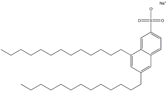 6,8-Ditridecyl-2-naphthalenesulfonic acid sodium salt 结构式