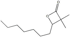 3,3-Dimethyl-4-heptyloxetan-2-one 结构式