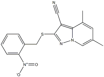 2-[[(2-Nitrophenyl)methyl]thio]-4,6-dimethyl-pyrazolo[1,5-a]pyridine-3-carbonitrile