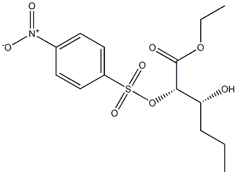 (2S,3R)-2-[(4-ニトロフェニルスルホニル)オキシ]-3-ヒドロキシヘキサン酸エチル 化学構造式