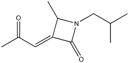 (E)-3-(2-Oxopropylidene)-4-methyl-1-(isobutyl)azetidin-2-one Structure