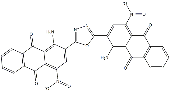 2,5-Di(1-amino-4-nitroanthraquinonyl)-1,3,4-oxadiazole Struktur
