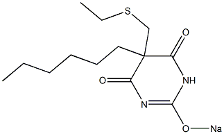 5-(Ethylthiomethyl)-5-hexyl-2-sodiooxy-4,6(1H,5H)-pyrimidinedione