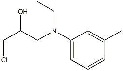 1-クロロ-3-[エチル(3-メチルフェニル)アミノ]-2-プロパノール 化学構造式