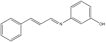 3-[(3-Phenyl-2-propen-1-ylidene)amino]phenol 结构式