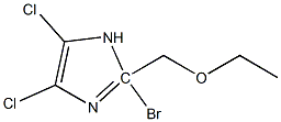 2-ブロモ-4,5-ジクロロ1-エトキシメチル-1H-イミダゾール 化学構造式