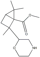 2-モルホリニル-2,5,5-トリメチルビシクロ[2.1.0]ペンタン-1-カルボン酸メチル 化学構造式