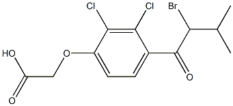 [2,3-Dichloro-4-(2-bromoisovaleryl)phenoxy]acetic acid 结构式