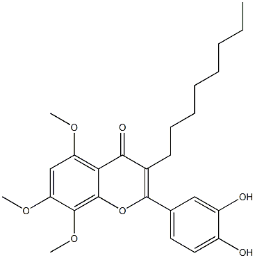  2-(3,4-Dihydroxyphenyl)-5,7,8-trimethoxy-3-octyl-4H-1-benzopyran-4-one