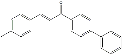 (2E)-3-(4-Methylphenyl)-1-(4-phenylphenyl)-2-propen-1-one 结构式