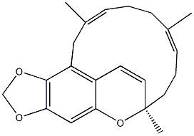 (6R,11Z,15E)-6,11,15-Trimethyl-9,6-nonano-6H-1,3-dioxolo[4,5-g][1]benzopyran-11,15-diene Structure