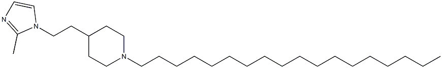 4-[2-(2-メチル-1H-イミダゾール-1-イル)エチル]-1-オクタデシルピペリジン 化学構造式